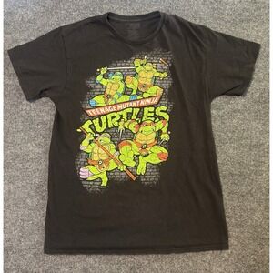Nickelodeon Teenage Mutant Ninja Turtles T-Shirt Adult Medium Short Sleeve Black